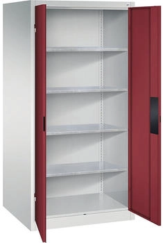 C+P Werkzeugschrank 8924-052 aus Metall Schwerlastschrank 4 B&ouml;den grau 93 x 195 x 80cm