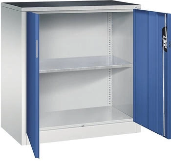 C+P Werkzeugschrank 8821-000 aus Metall 1 Boden grau / blau 93 x 100 x 50cm