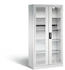 C+P Akkuladeschrank Basic mit Sichtfenster aus Acrylglas H 1950 x B 930 x T 500 mm Lichtgrau