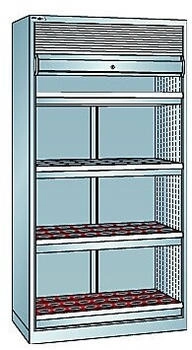 Lista NC-Schrank 54x27E (BxTxH) 1038x691x1950mm HSK 63 A+C+E/80 B+D+F 108 Halter lichtgrau