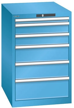 Lista Schubladenschrank blau Höhe 850mm 6 Schubladen