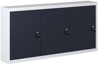 vidaXL Wand-Werkzeugschrank Industriedesign Metall Grau und Schwarz