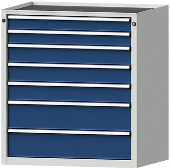 ANKE ANKE Schubladenschrank 610.208 für Werkstatt Werkzeugschrank aus Metall blau 7 Schübe