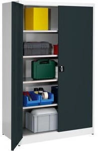 Mauser Werkzeugschrank MKSTS12/6/19STG aus Metall Schwerlastschrank 4 Böden anthrazit 120 x 195 x 60cm