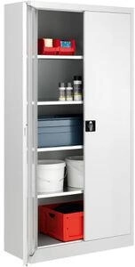 Mauser Werkzeugschrank MKSTS5/19STG aus Metall Schwerlastschrank 4 Böden grau 95 x 195 x 50cm