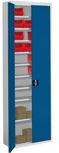 Mauser Magazinschrank MKST4/21 grau / blau 68 x 215 x 28cm 9 Böden