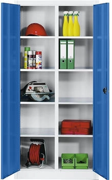 C+P CP Stahlschrank mit Flügeltüren 93 x 195 cm blau 93x195x50 cm