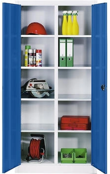 C+P CP-Möbel Werkzeugschrank 8931-311 aus Metall 8 Böden grau / blau 120 x 195 x 50cm