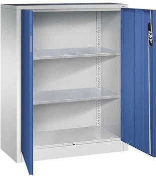 C+P CP-Möbel Werkzeugschrank 8520-000 aus Metall 2 Böden grau / blau 93 x 120 x 40cm