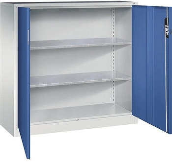 C+P CP-Möbel Werkzeugschrank 8530-000 aus Metall 2 Böden grau / blau 120 x 120 x 40cm