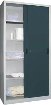 Pavoy Schiebetürenschrank 1000x600x1950mm Vollblechtüren RAL 7016 7035
