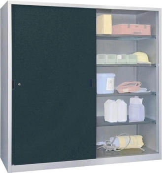 Pavoy Schiebetürenschrank Vollblechtüren 2000x500x1950mm Mitteltrennwand