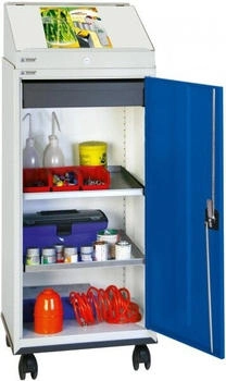 stumpf Schreibpultschrank Kombi 1370x500x500 mm grau/blau
