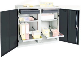 stumpf Werkzeugschrank S3000 lichtgrau anthrazit 2 Schubladen 4 Fachböden