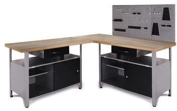 Ondis Werkstatt Set Ecklösung One 85 cm anthrazit Buche