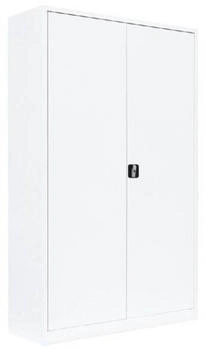 LÜLLMANN Flügeltürenschrank mit 4 Fachböden 1950 x 1200 x 422 mm in signalweiß