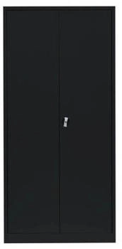 LÜLLMANN Flügeltürenschrank mit 4 Fachböden 1950 x 925 x 600 mm in tief schwarz
