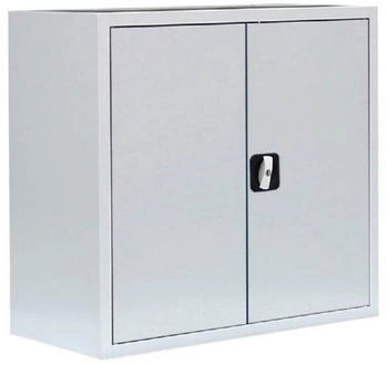 LÜLLMANN Flügeltürenschrank mit 1 Fachboden 750 x 800 x 383 mm in lichtgrau