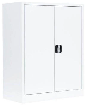 LÜLLMANN Flügeltürenschrank mit 2 Fachböden 1000 x 800 x 383 mm signalweiß