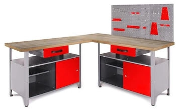 Ondis Werkstatt Set Ecklösung One 85 cm rot Buche
