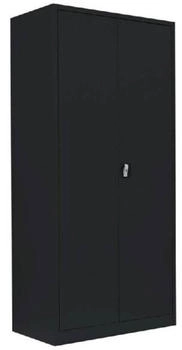 LÜLLMANN Flügeltürenschrank mit 4 Fachböden 1950 x 925 x 500 mm in tief schwarz