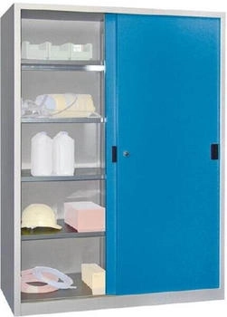 Pavoy Schiebetürenschrank 1500 x 1950 mm Vollblechtüren RAL 7035 5012
