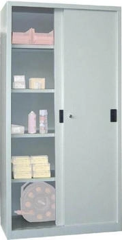Pavoy Schiebetürenschrank 1000x600x1950mm Vollblechtüren Böden verzinkt