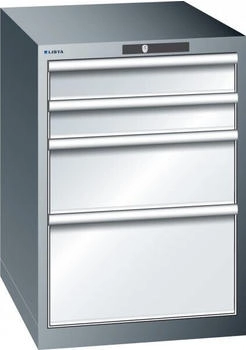 Lista Schubladenschrank grau H700,4 Schubladen
