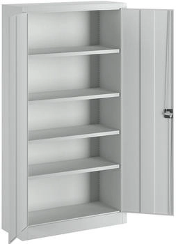 Pavoy Schwerlastschrank mit Türen B1040xT630xH1950 mm 4 Böden RAL 7035