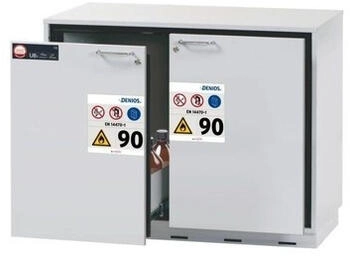 Asecos Feuerbeständiger Gefahrstoff-Unterbauschrank Typ 90 HxB 800 x 1102 mm 2 Schubladen mit Wanne
