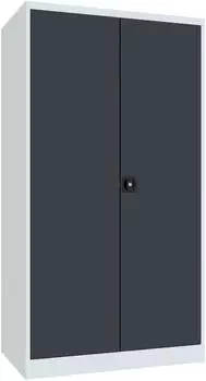 Pavoy Schwerlastschrank Trennwand 6 Fachböden a 120 kg 6 Schubladen RAL 7035/7016