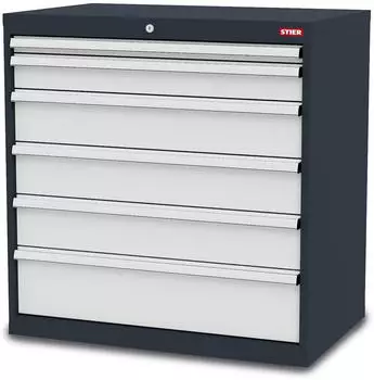 STIER Schubladenschrank mit 6 Schubladen BxTxH 900x575x920 mm