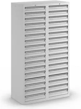 stumpf Schubladenschrank Schubladen 34x100 mm 1.800 x 1.000 x 500 mm lichtgrau