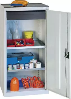 stumpf Werkzeug-/Beistellschrank 1 Schublade 2 Böden H1000xB500xT500 mm lichtgrau