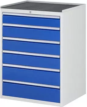 Rau Schubladenschrank Serie 7000 1.035 x 770 x 650 mm 6 x 90%-Auszug-Schubladen 1 x 120 3 x 150 2 x 180 mm