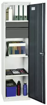 stumpf Werkzeug- und Materialschrank Serie 3000 lichtgrau/anthrazitgrau 2 Schubladen 3 Auszugsb&ouml;den (3005771)