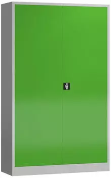 LÜLLMANN ClassiX Metall-Mehrzweckschrank 194,5x120x42cm lichtgrau/gelbgrün 4 Böden (X-530375)