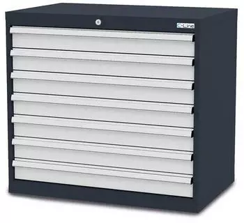 Simplaflex Schubladenschrank 7 Schubladen 900x575x820mm RAL 7016/7035 (CL9H080700)
