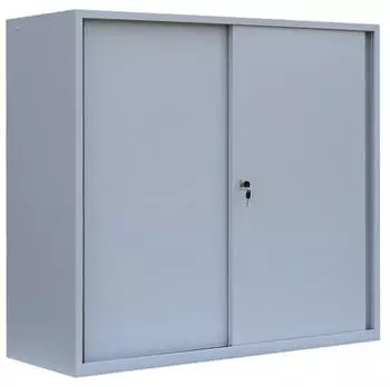 LÜLLMANN ClassiX Schiebetürenschrank Stahl lichtgrau 109x120x45cm (4061815524415)
