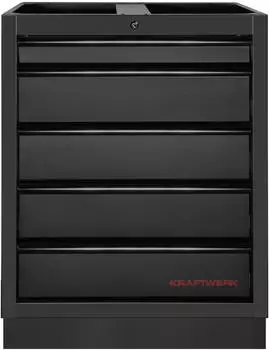 Kraftwerk Mobilio Schubladenschrank 5 Schubladen (3964-05-BLK)