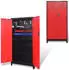 vidaXL Werkzeugschrank 2 Türen Stahl 90x40x180cm Schwarz/Rot (20158)