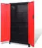 vidaXL Werkzeugschrank 2 Türen Stahl 90x40x180cm Schwarz/Rot (20158)