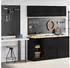 vidaXL Garagenschränke 2 Stk. Schwarz Holzwerkstoff (3328270)