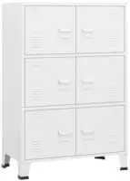vidaXL Lagerschrank Industrial Wei&szlig; 75x40x115 cm Metall
