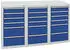 stumpf STS 410 Schubladenschrank 18 Schubladen lichtgrau/enzianblau 900x1500x500mm (7103574)