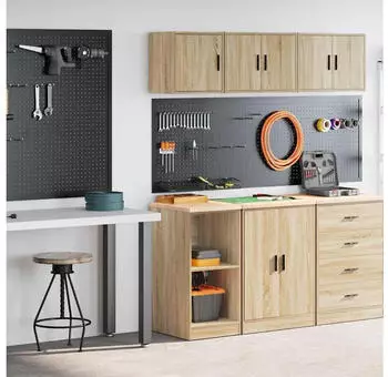 vidaXL Garagenschr&auml;nke 2 Stk. Sonoma-Eiche Holzwerkstoff (3328271)