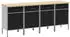 vidaXL Werkbank mit Schubladen 4-tlg. Schwarz/Grau 200x55x85cm (3321384)