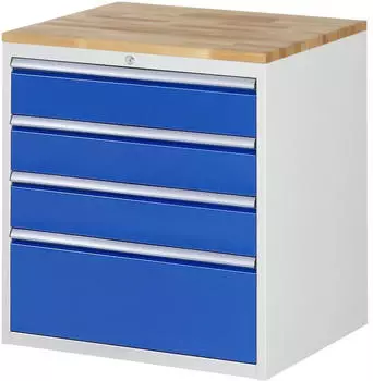 Rau Schubladenschrank Serie 7000 Buche-Arbeitsplatte 4 Schubladen (03-XL5.3A-B.11)