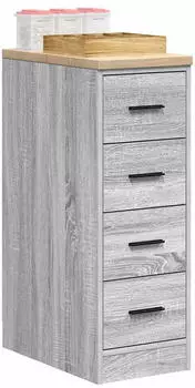 vidaXL Garagen-Aufbewahrungsschrank Grau Sonoma Massivholz Kiefer (860585)