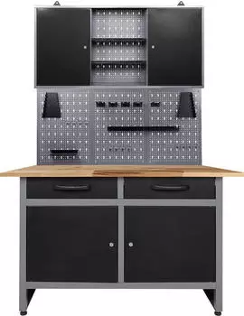 Ondis Werner Werkstatt-Set 120cm Metall Lochwand anthrazit/schwarz/grau (90599352-0)